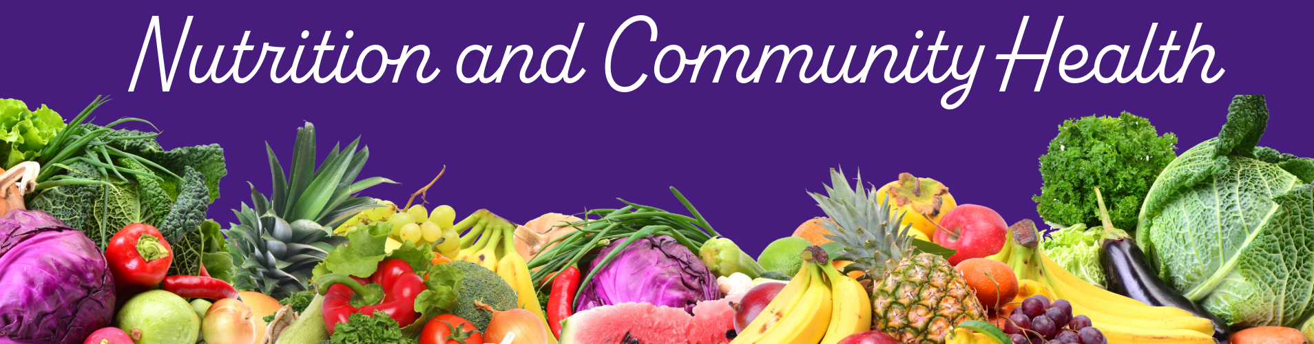 Nutrition and Community Health banner.